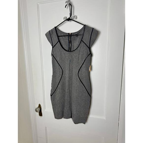 Express Dress Women's 4 Gray Black Sheath Pencil Seamed Mini Work Career Office - Picture 1 of 7